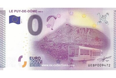 Zero Euro Note Le Puy-de-Dôme 2015-1 souvenir