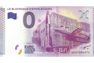 0 Euro-Schein Le Blockhaus d'Éperlecques 2015-1 Souvenir