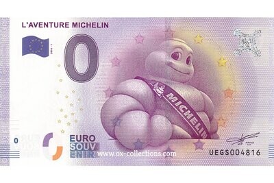Billet 0 euro L'Aventure Michelin 2016-1 souvenir