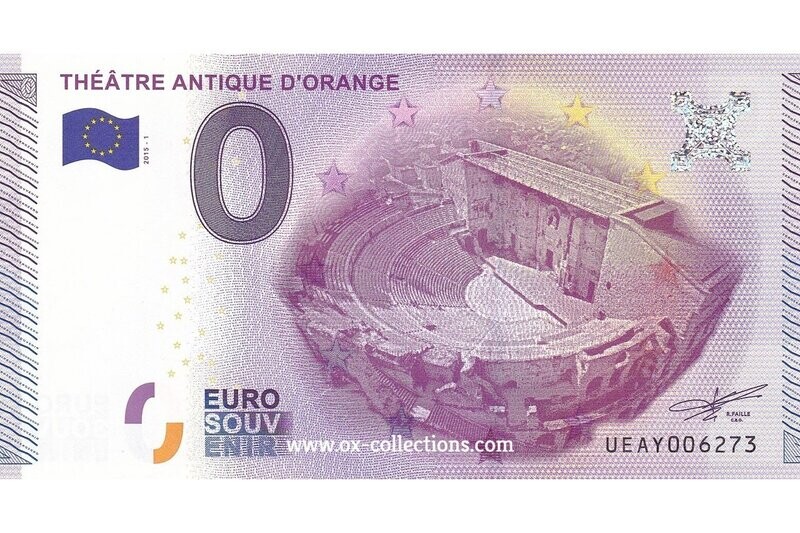 0 Euro-Schein Théâtre Antique d'Orange 2015-1 Souvenir