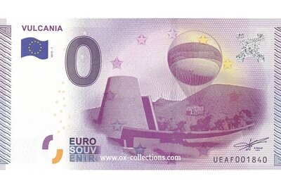 Billet 0 euro Vulcania  2015-1 souvenir