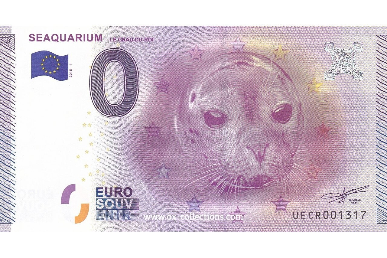 Billet 0 euro Seaquarium 2015-1 souvenir
