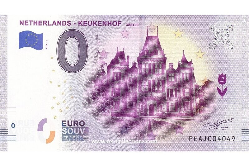 NL - Keukenhof - 2019-02 Castle 0 Euro-Schein Keukenhof Castle 2019-2 Souvenir