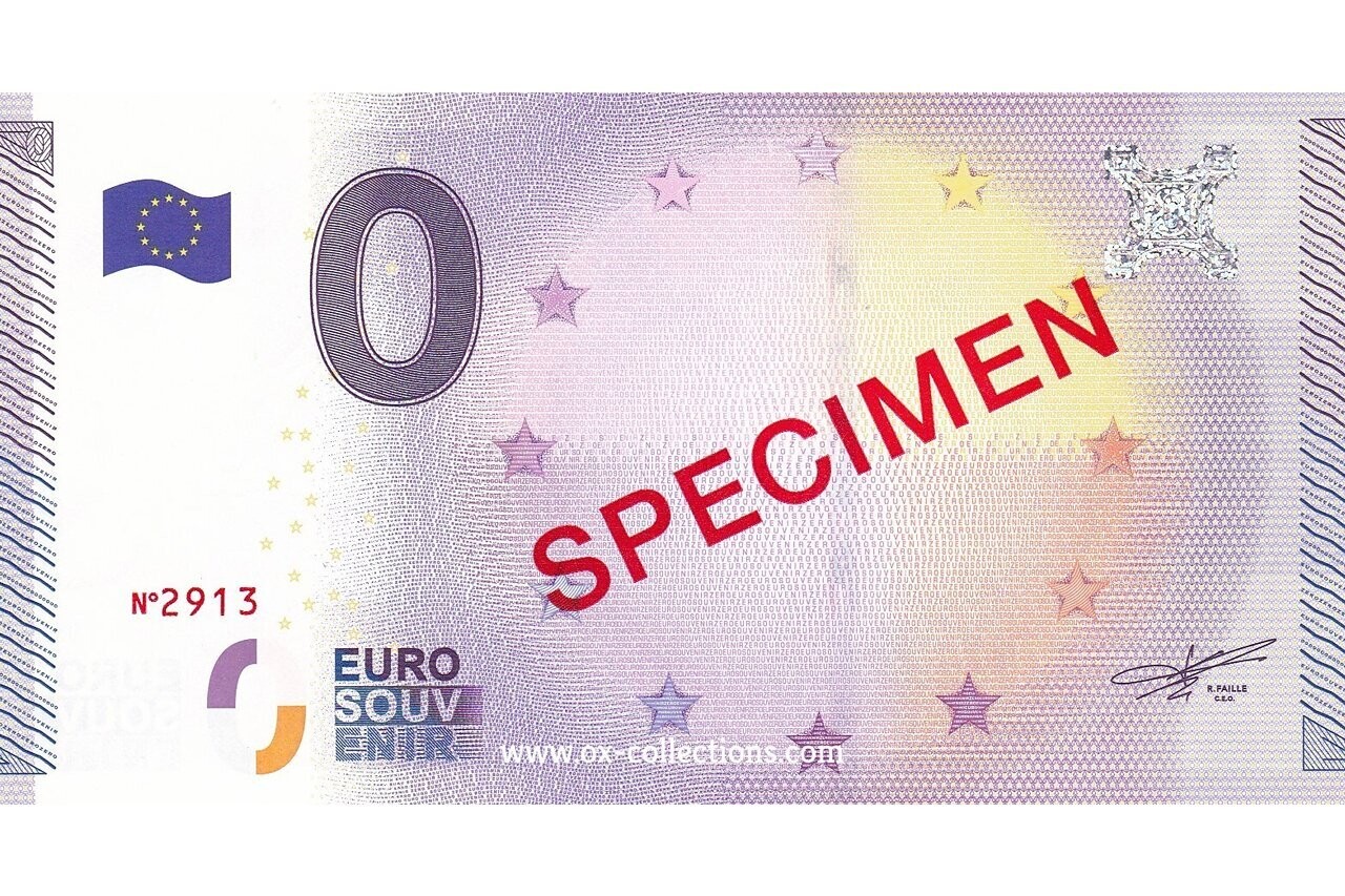 0 Euro-Schein Specimen 2015-0 Souvenir