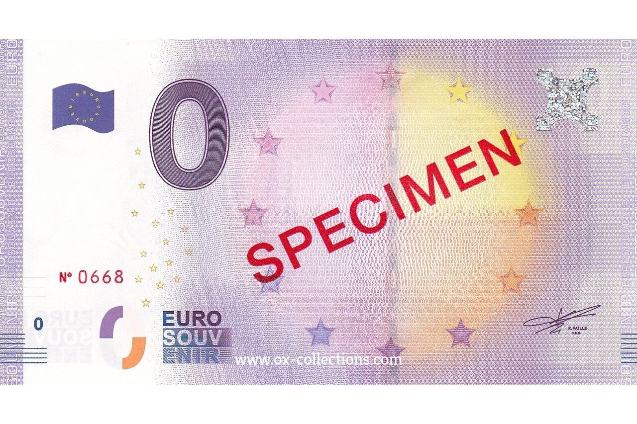 Zero Euro Note Specimen 2016-0 souvenir
