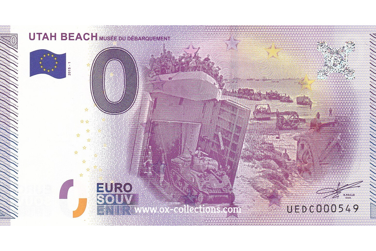 Billet 0 euro Utah Beach 2015-1 souvenir