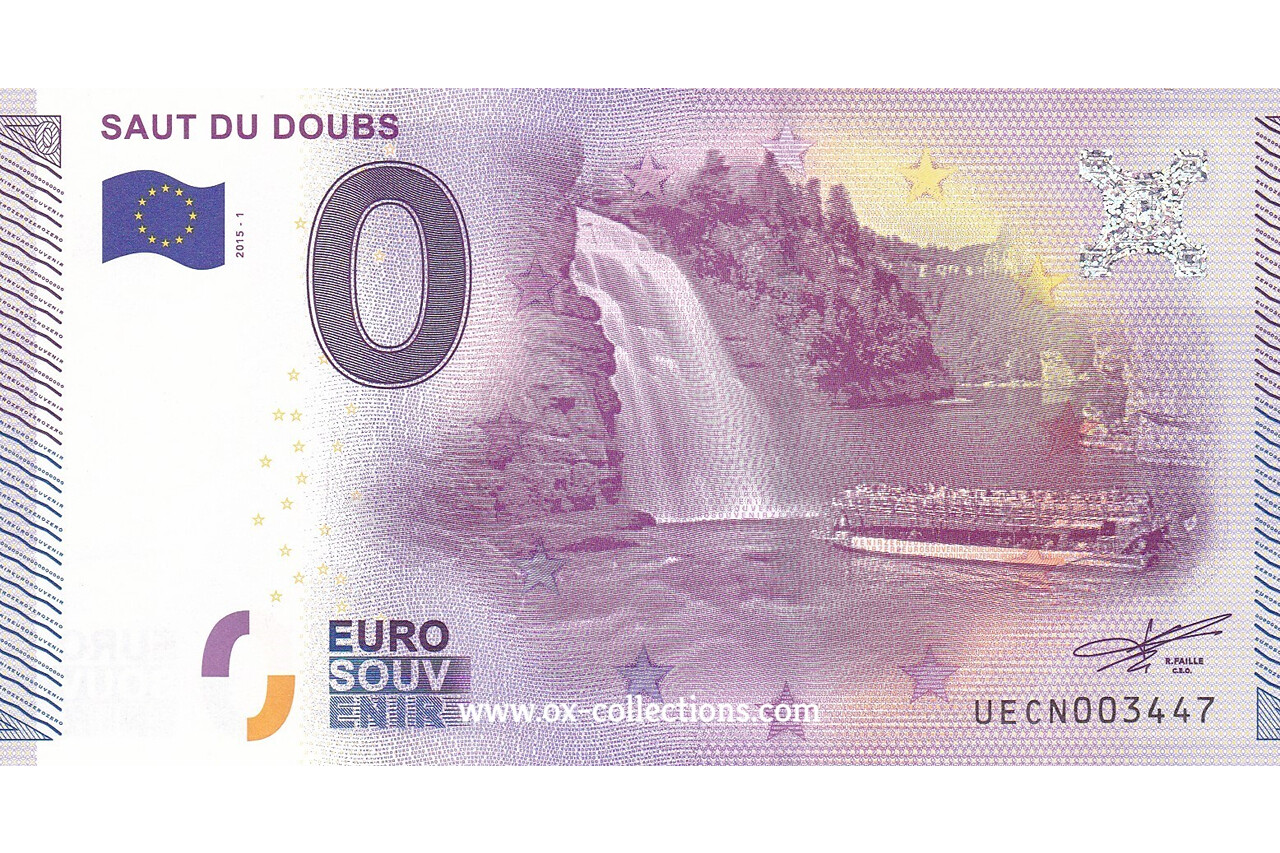 Billet 0 euro Saut du Doubs 2015-1 souvenir