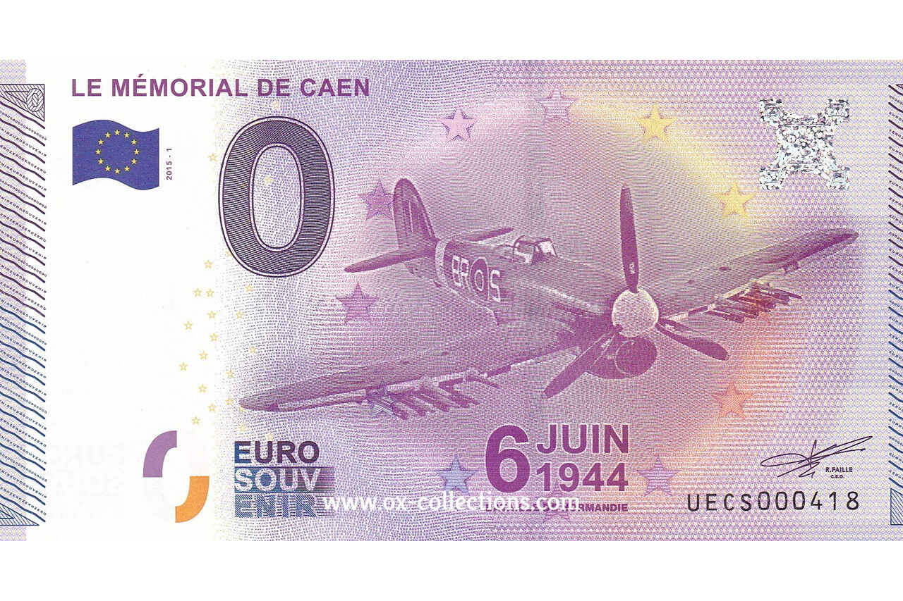0 Euro-Schein Le Mémorial de Caen 2015-1 Souvenir