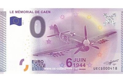 Zero Euro Note Le Mémorial de Caen 2015-1 souvenir