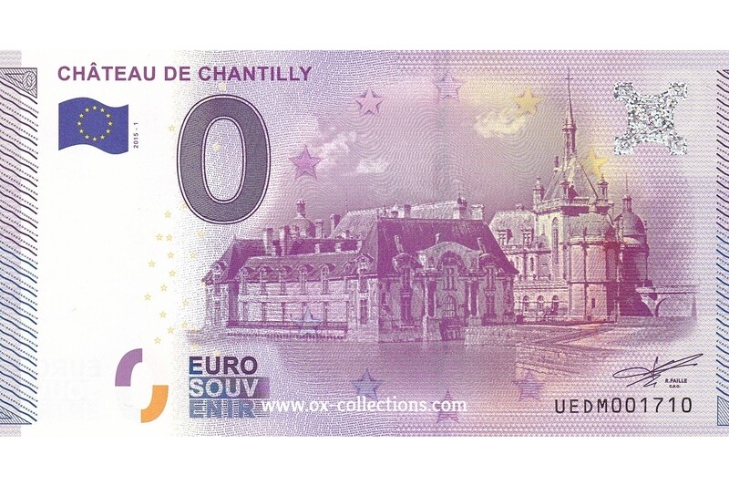 0 Euro-Schein Château de Chantilly 2015-1 Souvenir