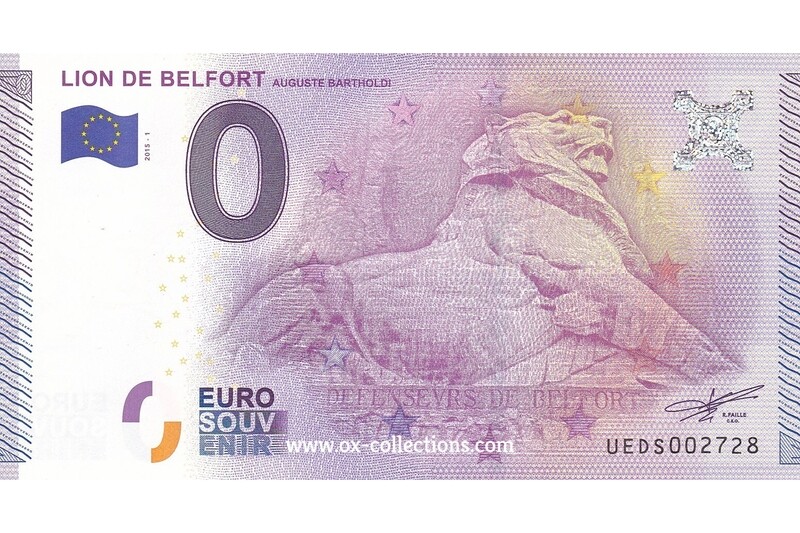 0 Euro-Schein Lion de Belfort 2015-1 Souvenir