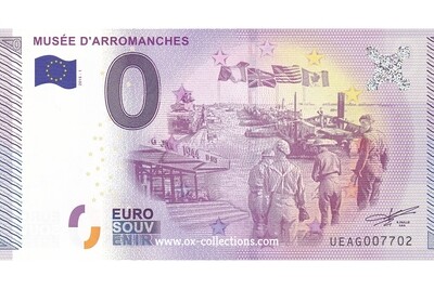 Zero Euro Note Musée d'Arromanches 2015-1 souvenir