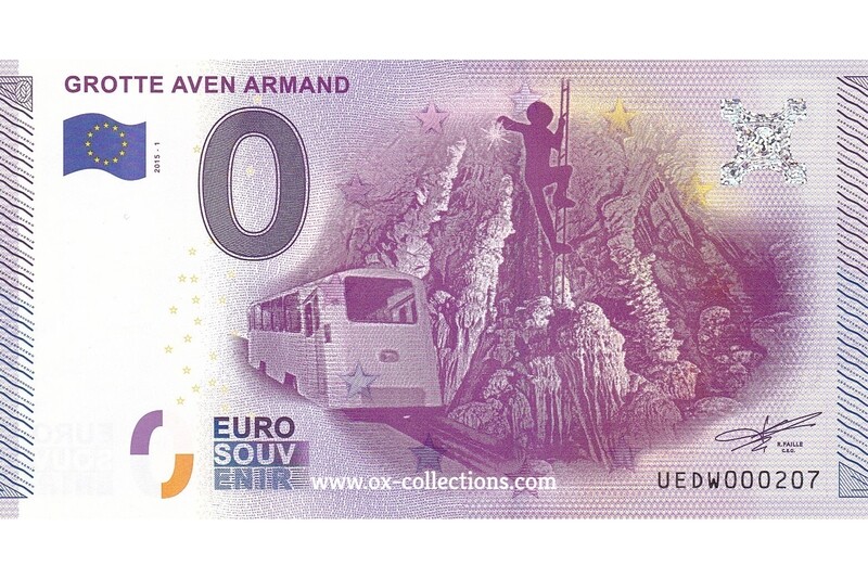 0 Euro-Schein Grotte Aven Armand 2015-1 Souvenir
