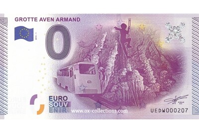 Billet 0 euro Grotte Aven Armand 2015-1 souvenir