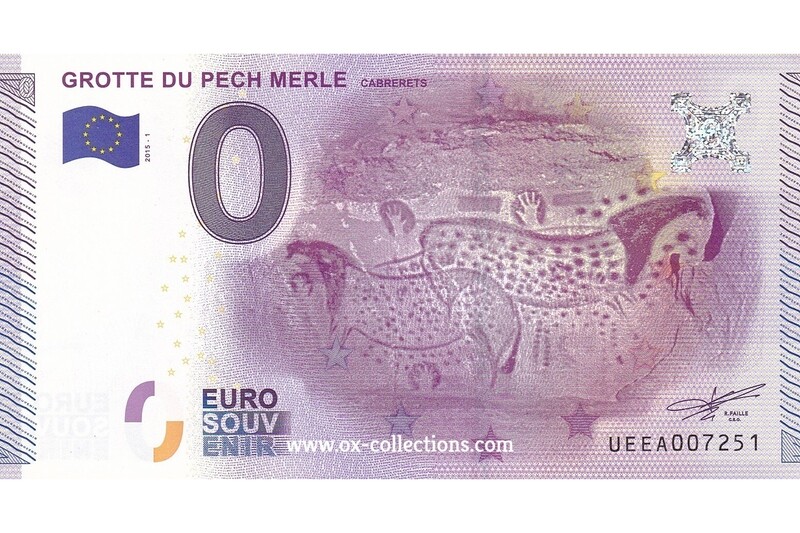0 Euro-Schein Grotte du Pech Merle 2015-1 Souvenir