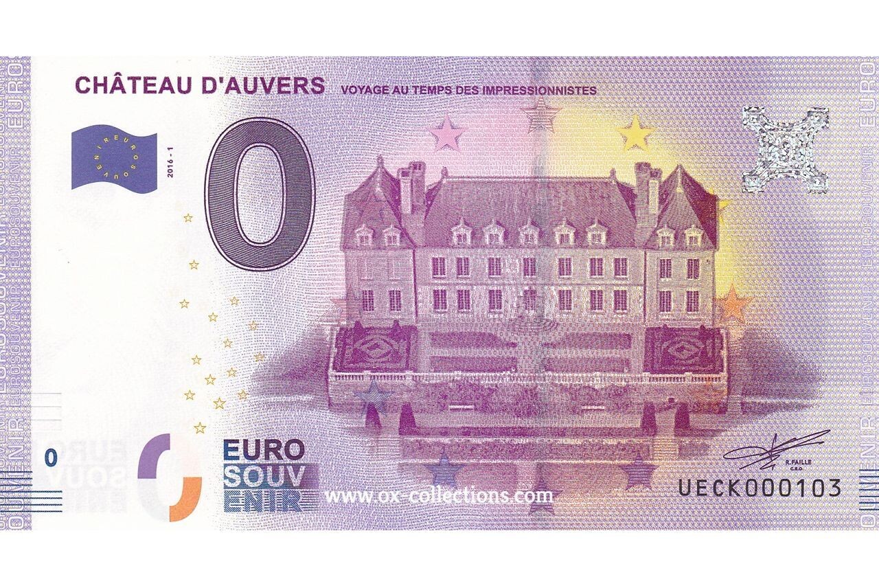 0 Euro-Schein Château d'Auvers 2016-1 Souvenir