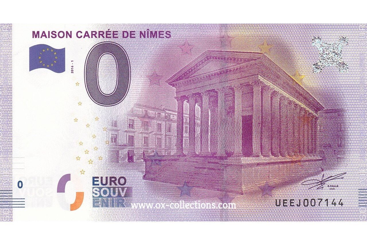 Billet 0 euro Maison Carrée de Nîmes 2016-1 souvenir