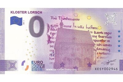 0 Euro-Schein Kloster Lorsch 2021-1 Anni Souvenir
