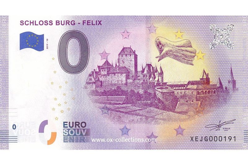 DE - Schloss Burg - 2019-10 Zero Euro Note Schloss Burg 2019-10 souvenir
