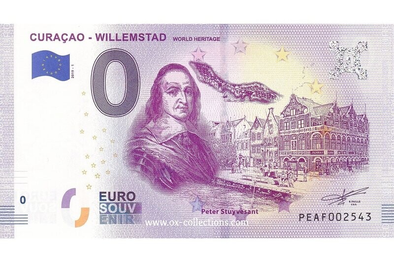 CW - Curaçao Willemstad - 2019-01 Zero Euro Note Curaçao Willemstad 2019-1 souvenir