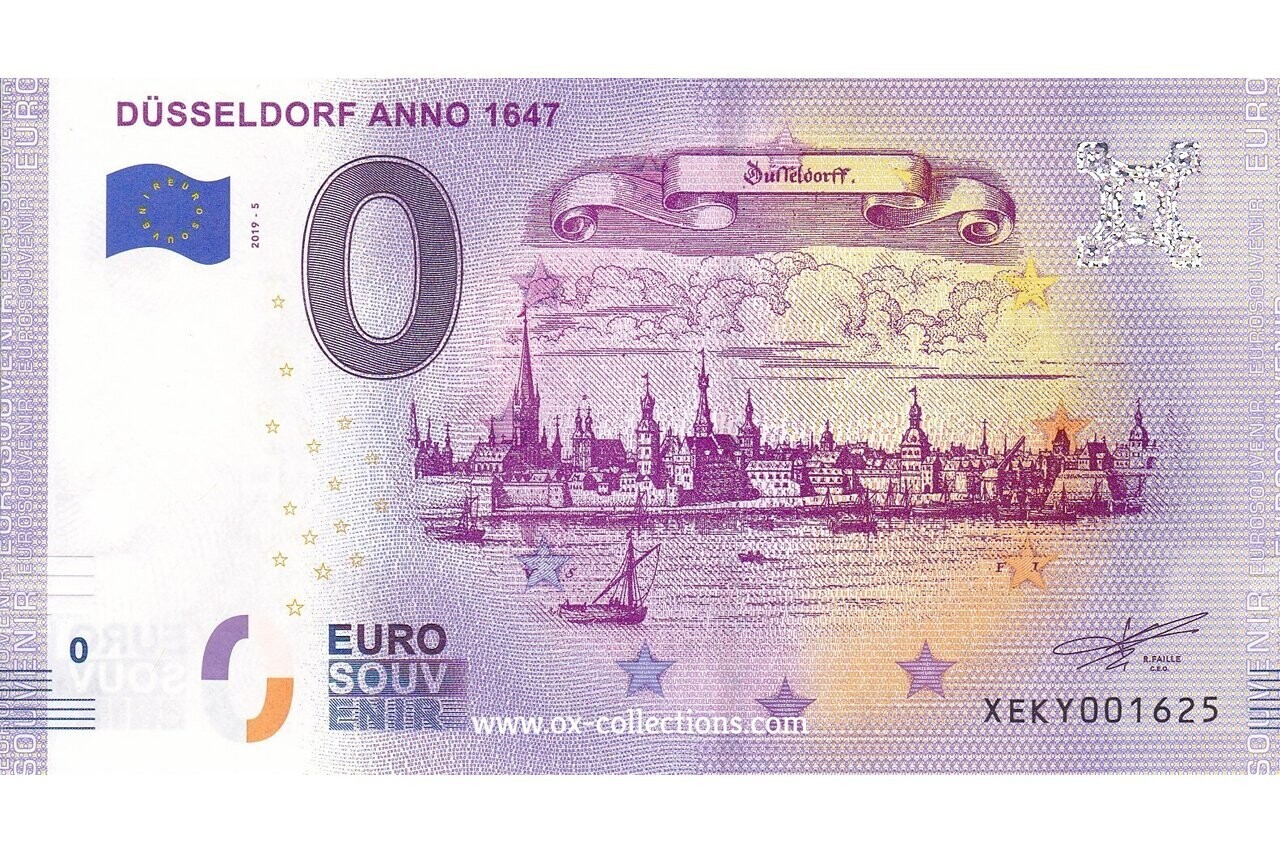 DE - Düsseldorf anno 1647 - 2019-05 0 Euro-Schein Düsseldorf anno 1647 2019-5 Souvenir