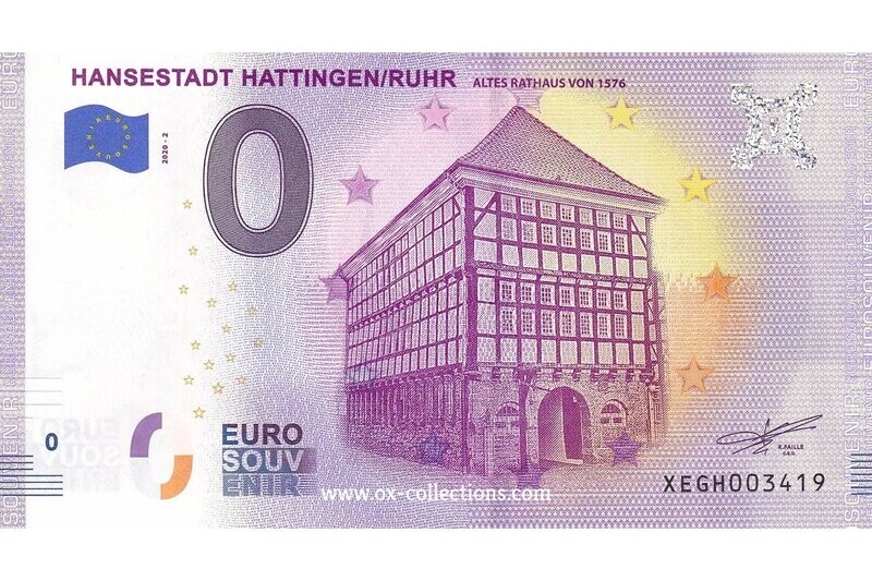 DE - Hattingen/Ruhr - 2020-02 Zero Euro Note Hattingen/Ruhr 2020-2 souvenir