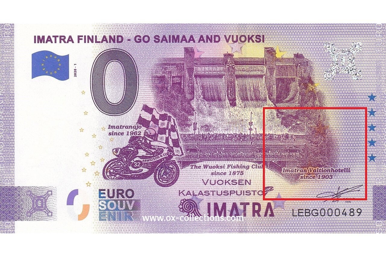 0 Euro-Schein Imatra FEHLDRUCK 2020-1 Souvenir