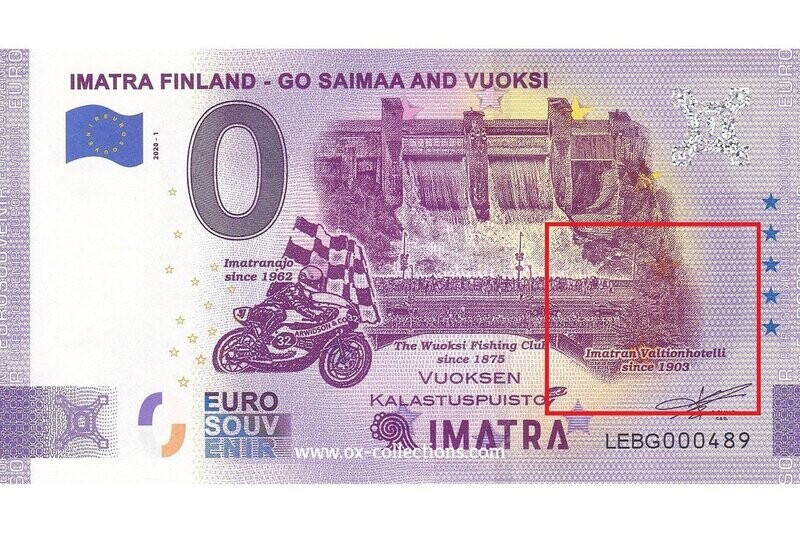 0 Euro-Schein Imatra FEHLDRUCK 2020-1 Souvenir