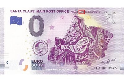 0 Euro-Schein Santa Claus Main Post FEHLDRUCK 2018-1 Souvenir