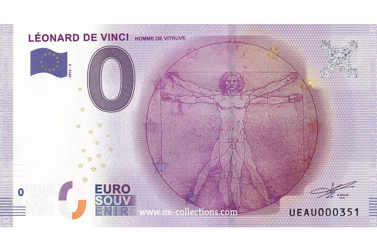 0 Euro-Schein Léonard de Vinci 2016-2 Souvenir