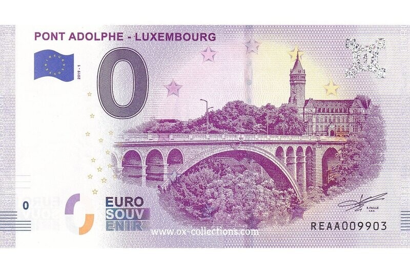 Zero Euro Note Pont Adolphe  2019-1 souvenir