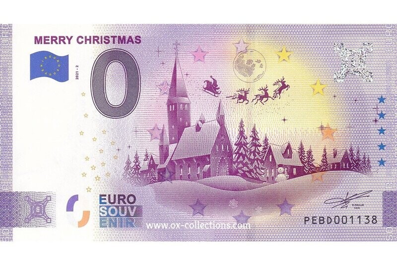 Billet 0 euro Merry Christmas 2021-2 souvenir