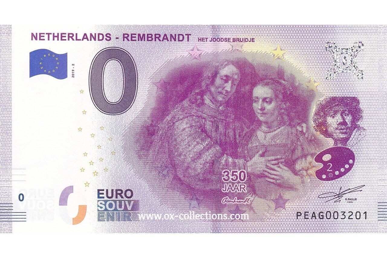 NL - Rembrandt - 2019-02 Billet 0 euro Rembrandt 2019-2 souvenir
