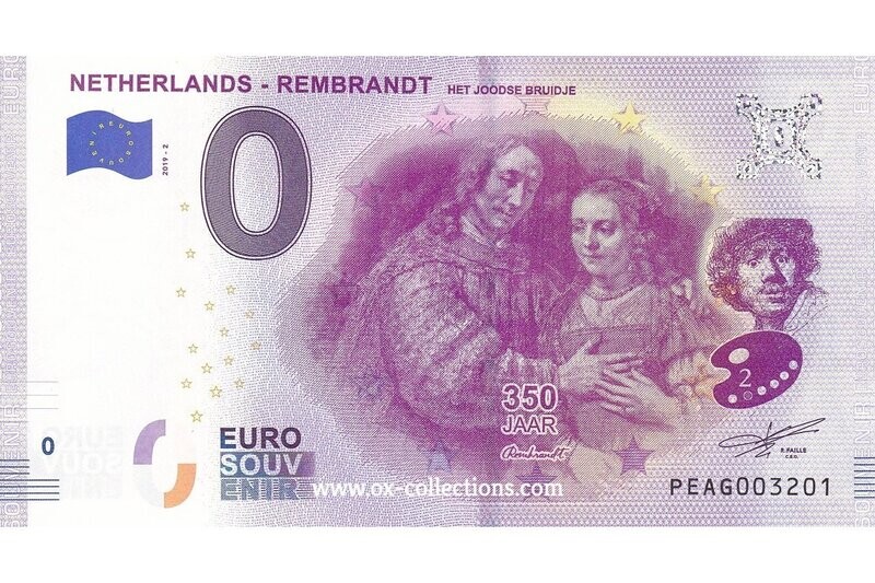 NL - Rembrandt - 2019-02 Billet 0 euro Rembrandt 2019-2 souvenir