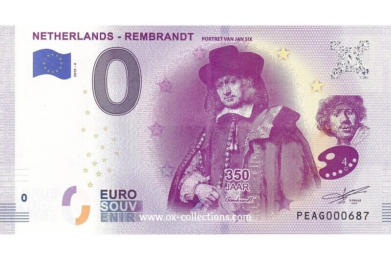 NL - Rembrandt - 2019-04 Billet 0 euro Rembrandt 2019-4 souvenir