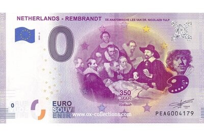 NL - Rembrandt - 2019-05 Billet 0 euro Rembrandt 2019-5 souvenir