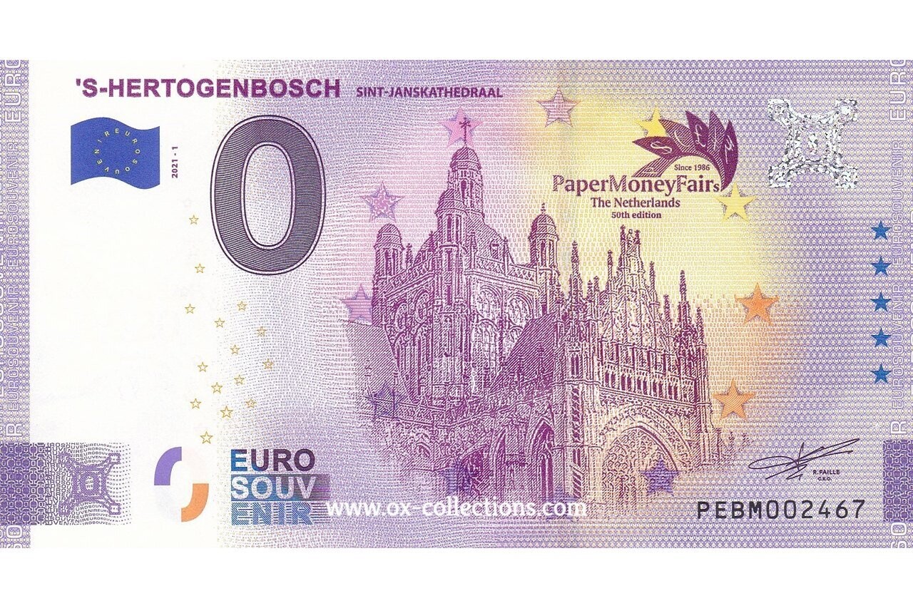 NL - 's-Hertogenbosch - 2021-01 Billet 0 euro 's-Hertogenbosch 2021-1 Anni souvenir