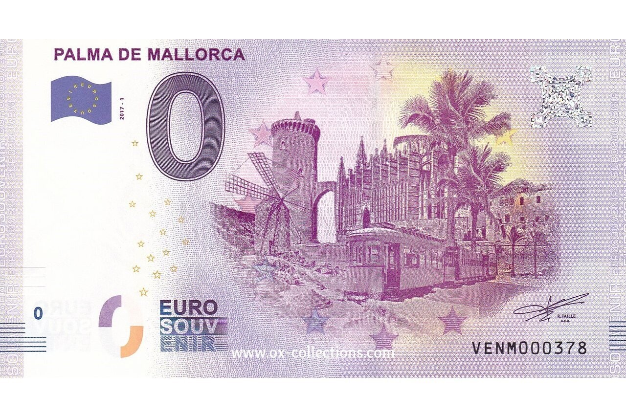 0 Euro-Schein Palma de Mallorca 2017-1 Souvenir
