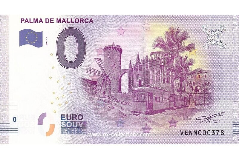0 Euro-Schein Palma de Mallorca 2017-1 Souvenir