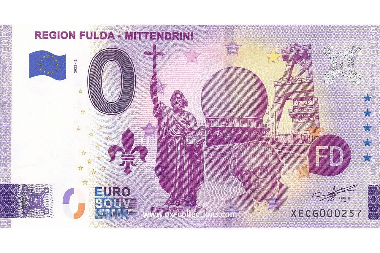 Zero Euro Note Region Fulda 2022-2 souvenir
