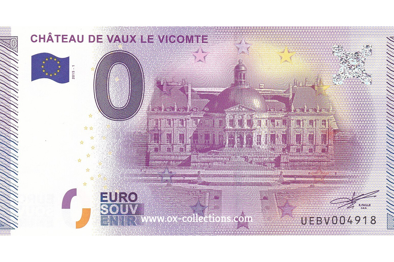 Billet 0 euro Château de Vaux le Vicomte 2015-1 souvenir