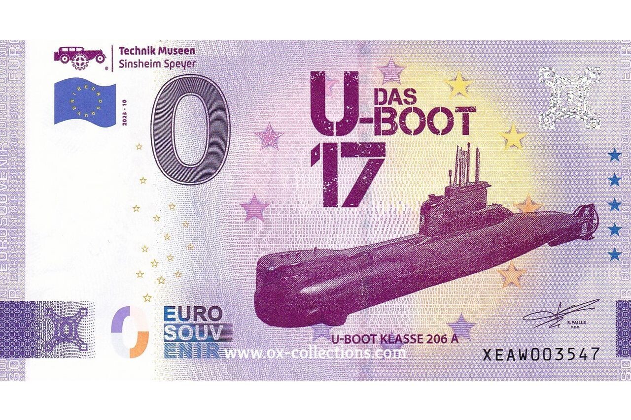 Zero Euro Note Technik Museen Sinsheim Speyer 2023-10 souvenir