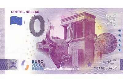 Zero Euro Note Crete 2022-1 souvenir