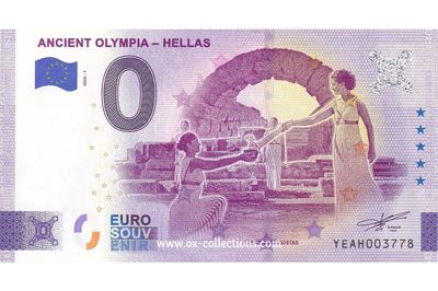 Zero Euro Note Ancient Olympia 2022-1 souvenir