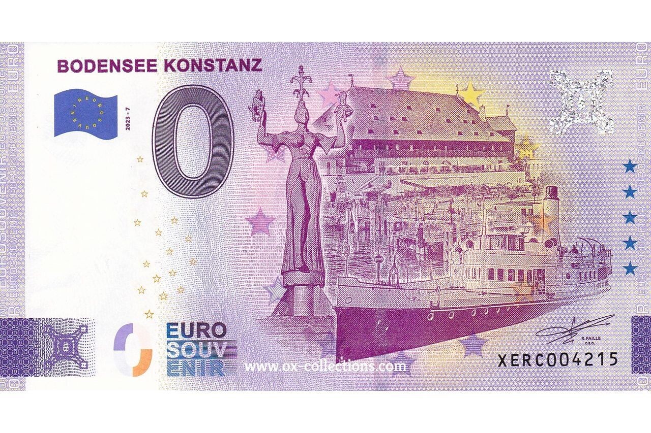 Zero Euro Note Bodensee Konstanz 2023-7 souvenir