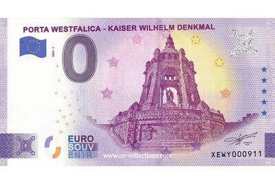 DE - Porta Westfalica - 2023-01 Zero Euro Note Porta Westfalica 2023-1 souvenir