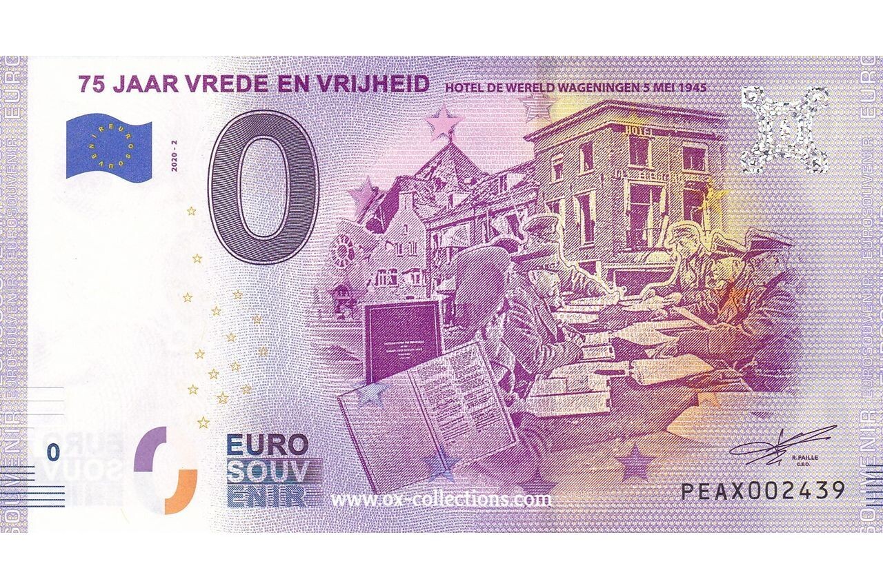 Zero Euro Note 75 Jaar Vrede en Vrijheid 2020-2 souvenir