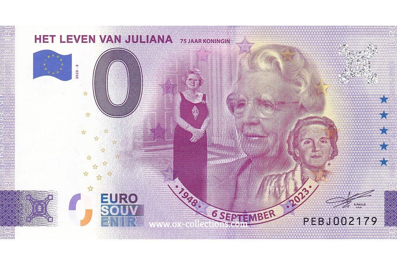 NL - Het Leven van Juliana - 2023-05 Zero Euro Note Het Leven van Juliana 2023-5 souvenir