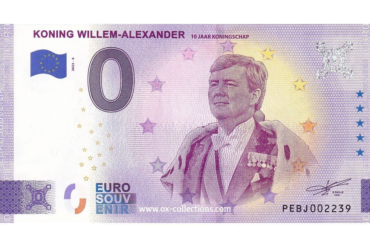 NL - Koning Willem-Alexander - 2023-04 Billet 0 euro Koning Willem-Alexander 2023-4 souvenir