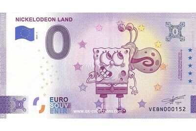 Billet 0 euro Nickelodeon Land 2023-1 souvenir